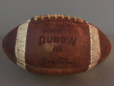 VINTAGE Harry Gimer DUBOW #486 Top Grain Cowhide Football with Laces Made USA