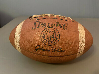 VINTAGE Johnny Unitas SPALDING #364 Double Lined Genuine Leather Football