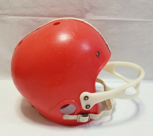 Vintage Red and White Child's Toy Football Helmet - Mancave Decor