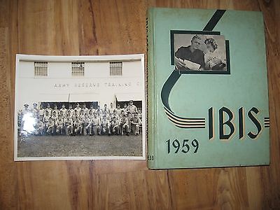 1959 Signed IBIS yearbook Univ. of Miami FL-Bill Miller All-American +ROTC Photo