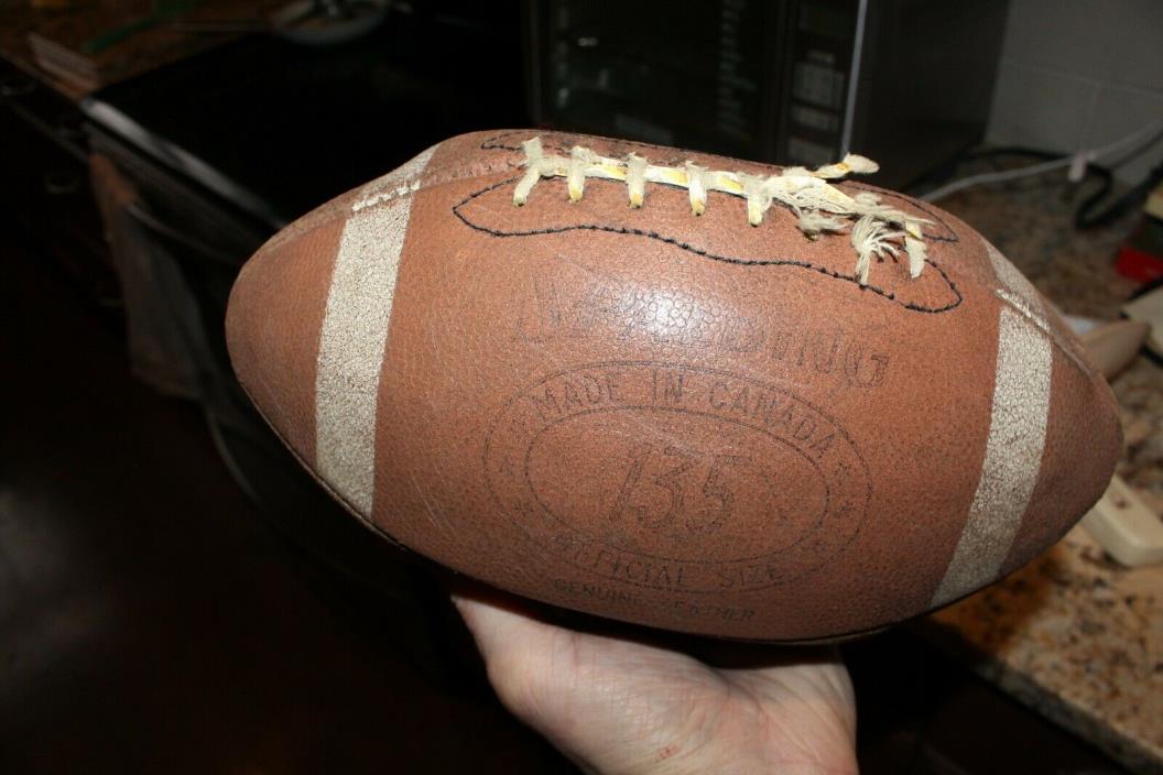 Old Vintage SPALDING FOOTBALL Pigskin Varsity #135 Model Ball