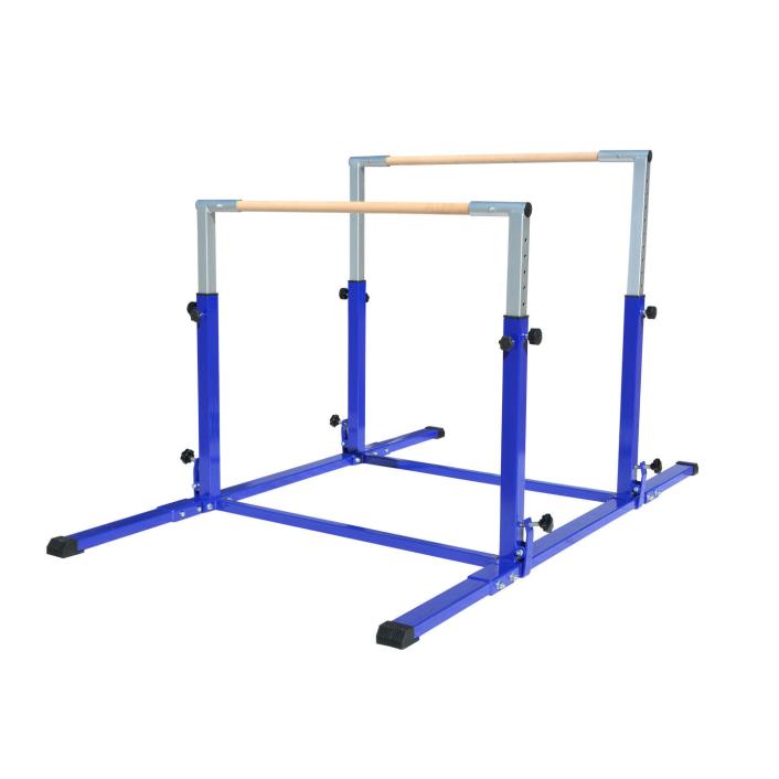Uneven Parallel Bars 3-5 ft Adjustable Height - Heavy Duty - Blue