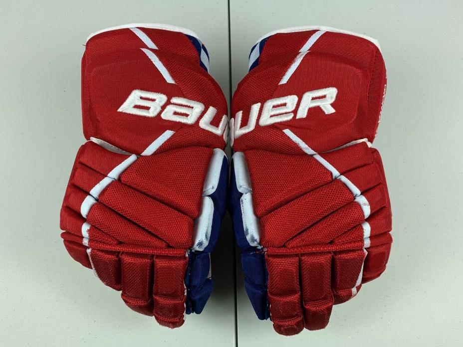 Bauer Vapor X60 Montreal Canadiens NHL Pro Stock Hockey Player Gloves 13
