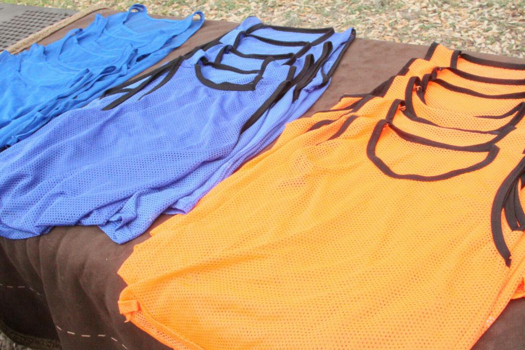 Junior Scrimage Jerseys 3 colors Practice Jerseys  Orange/black Blue/black, Blue