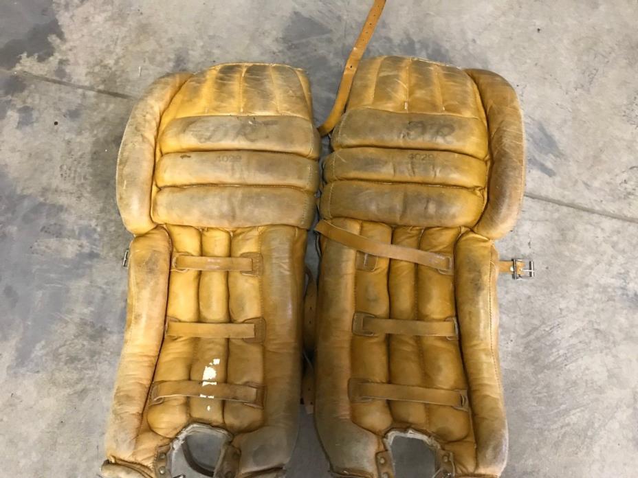 !!! VINTAGE HOCKEY GOALER PADS DR 4029   27 ¨ !!! VERY RARE !!! WOW !!!