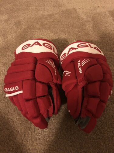 Brand New Eagle Talon 12 inch Precision Cut Hockey Gloves Red and White