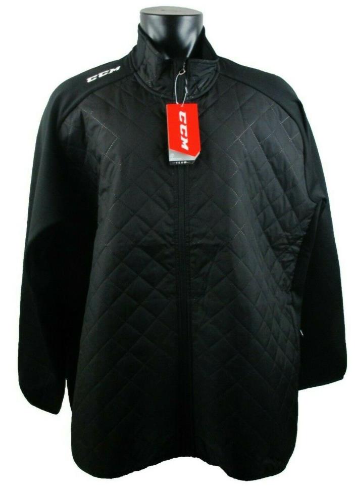 CCM Hockey Black Quilted Jacket Size 3XL
