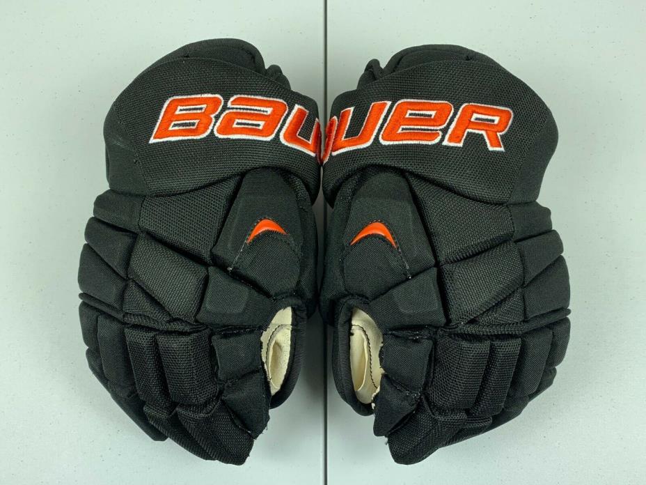 Bauer Vapor APX Anaheim Ducks NHL Pro Stock Hockey Player Gloves 13