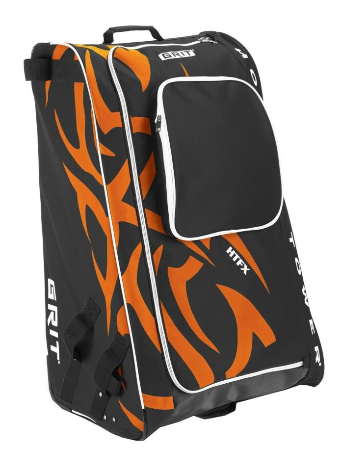 GRIT HTFX Hockey Tower 33 inch Wheeled Equipment Bag Orange/Black (Philly) NEW