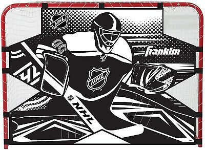 Hockey Net Fits 54 in. x 4 in. Shooting Target Goal Adjustable Self-Stick Straps