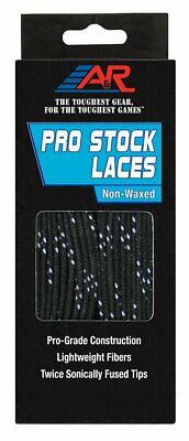 A&R Sports Pro Stock Non-Waxed Laces, Black - 84 Inches