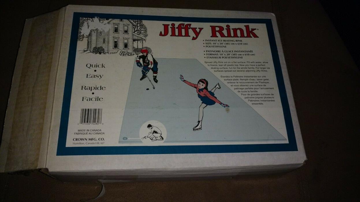 VINTAGE JIFFY RINK INSTANT ICE SKATING RINK 10' X 20'  NEW IN BOX