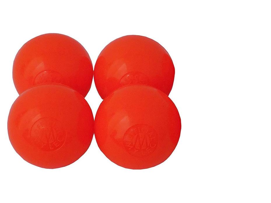 Mylec Orange Warm Roller Hockey Balls- 4 Pack