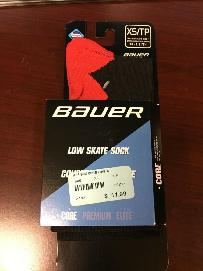 Bauer Low Skate Sock Black/Red