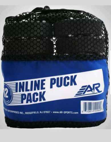 A And R Sports Inline Street Hockey Puck Pack Of 12 Resealable Mesh Bag New