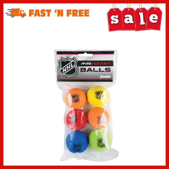 Franklin Sports Foam Mini Hockey Balls Approved Foam Six Pack Team Sports Pucks