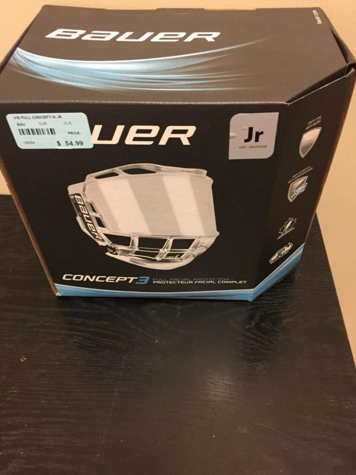 Bauer Concept 3 Full Shield Visor JR  Hockey Helmet Visor & Bag