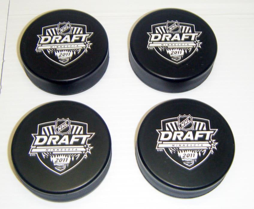 4 NHL TV Network 2011 Minnesota Wild Draft Soft Foam Hockey Pucks