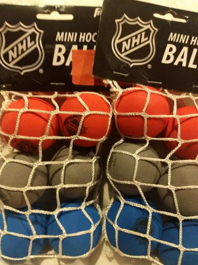 Franklin Sports Foam Mini Hockey Balls NHL 2 Packs of 6 total of 12 Balls New