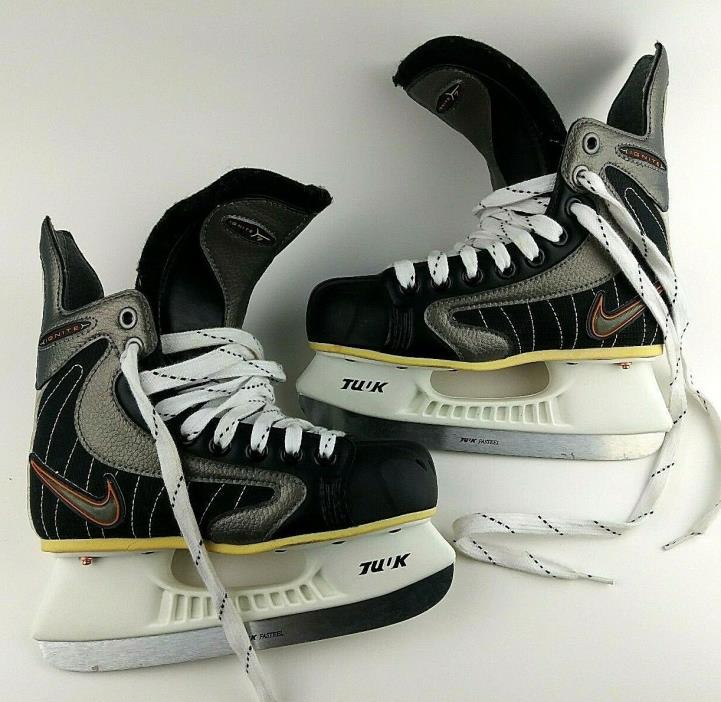 Nike Ignite 7 Hockey Skates Youth Size US 2.5 D TUUK Blades Black White Sharp
