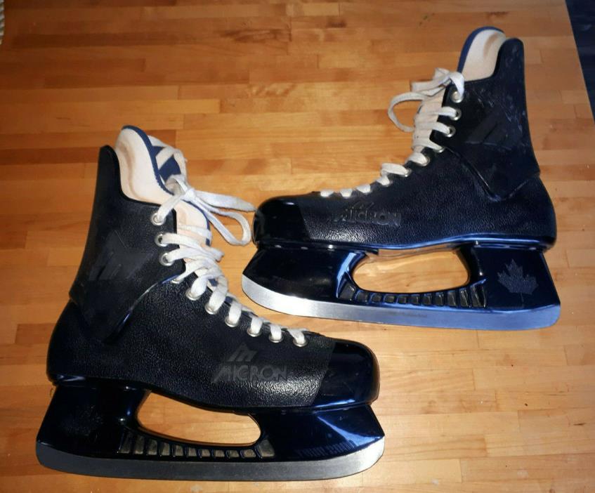 Micron M1 Men's Ice Hockey Skates Black Size 9 Tuuk 2000 Blades