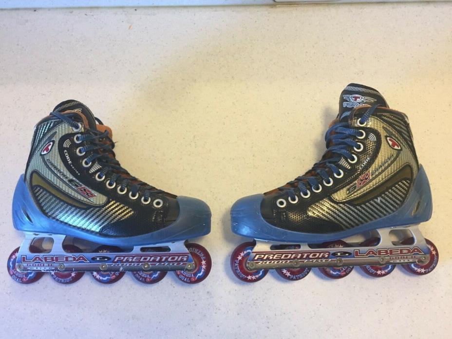 Tour GX Carbon Inline/Roller Hockey Goalie Skates - Skate size 8