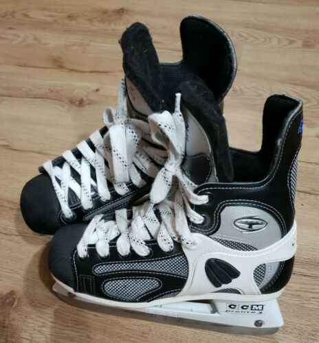 Mens CCM Prolite 3 Tacks Performance Ice Hockey Skates Size 5 Black White