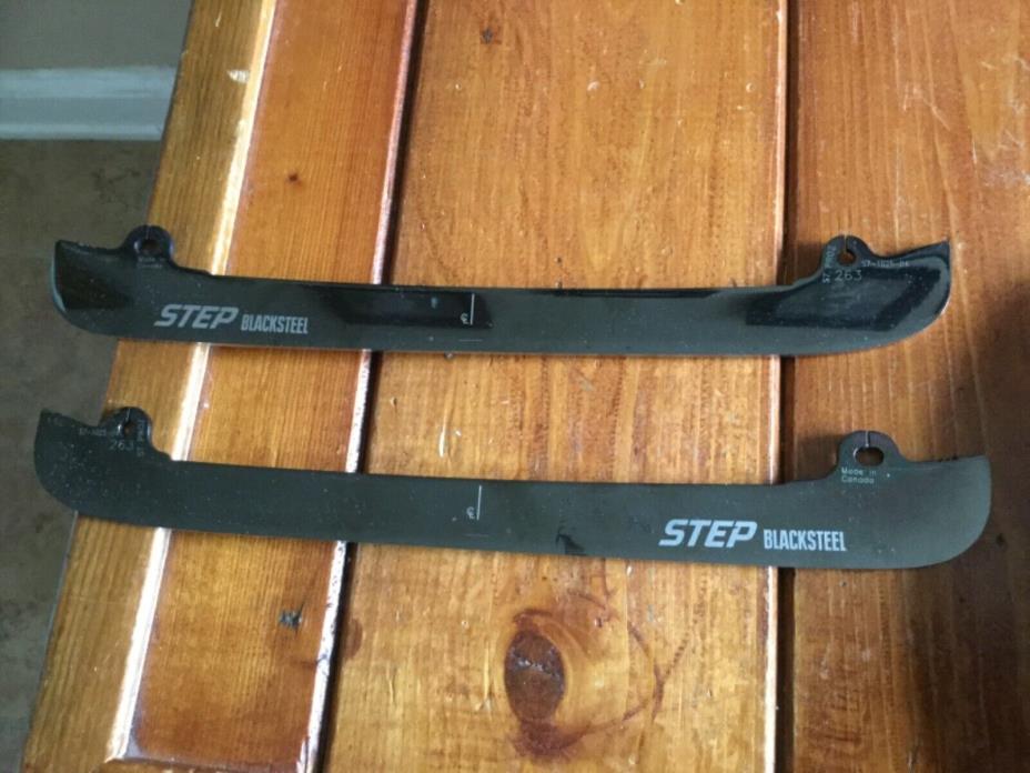 STEP STEEL HOCKEY SKATE BLADES RUNNERS SIZE 6 1/2 senior  263mm CCM 4.0 holders