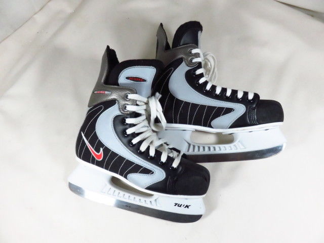 Nice! ~ Nike Ignite TUUK Custom Carbon Steel Blades Ice Hockey Skates Men's sz 5