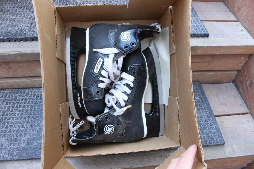 Vintage Kids Bauer Hockey Skates With Box NHL Approved Sears Ice Skating