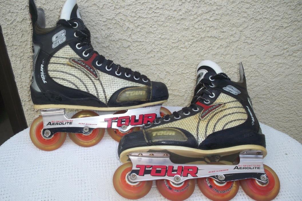 Tour G60 Street Hockey Rollerblades Skates Size 10 Aerolite Blade