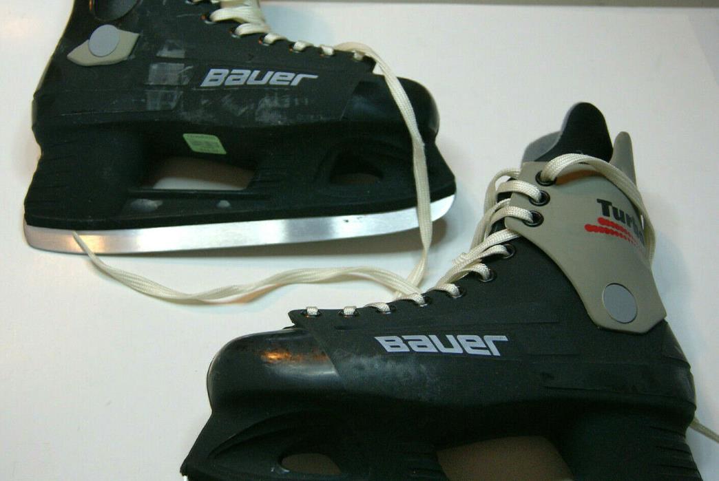 Mens US SIze 7-8 Bauer TURBO SR Hockey Ice Hockey Skates Black Gray Adult NEW