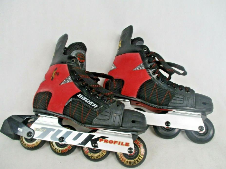Bauer X70 Biax Series Roller Blades Street Hockey Skates Shoe Size 10.5