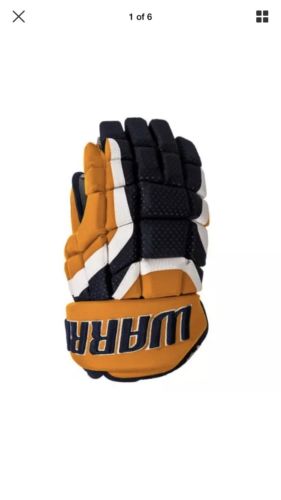 Warrior Senior Covert DT1 Hockey Glove, Sport Gold/Navy/White, 13-Inch