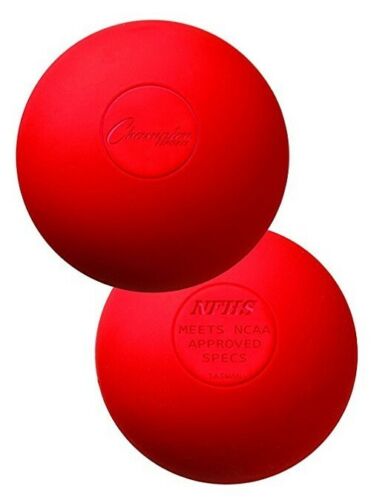 Champion Sports 2 Pack Official Rubber Lacrosse Balls, NFHS & NCAA Approved, Red