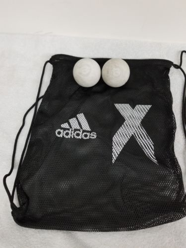 2 Used Brine Lacrosse LAX Balls Official NCAA NOCSAE White Rubber with bag