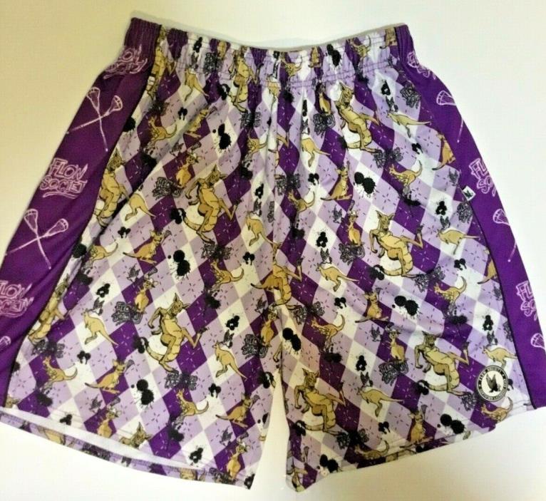 Flow Society Kangaroo Shorts Mens Size XL Purple Performance Lacrosse Shorts