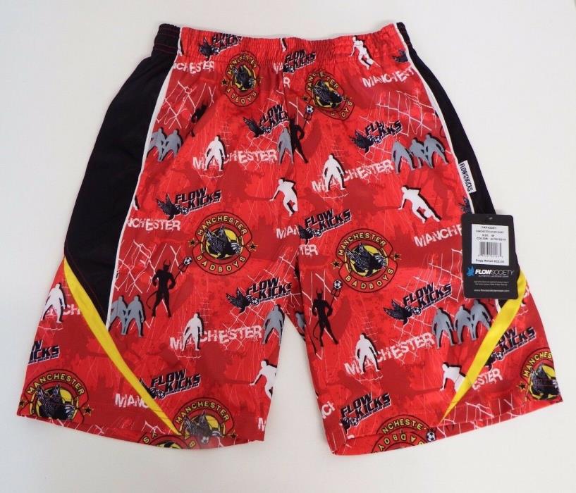 Youth Large Manchester Soccer Athletic Shorts Red Flow Society
