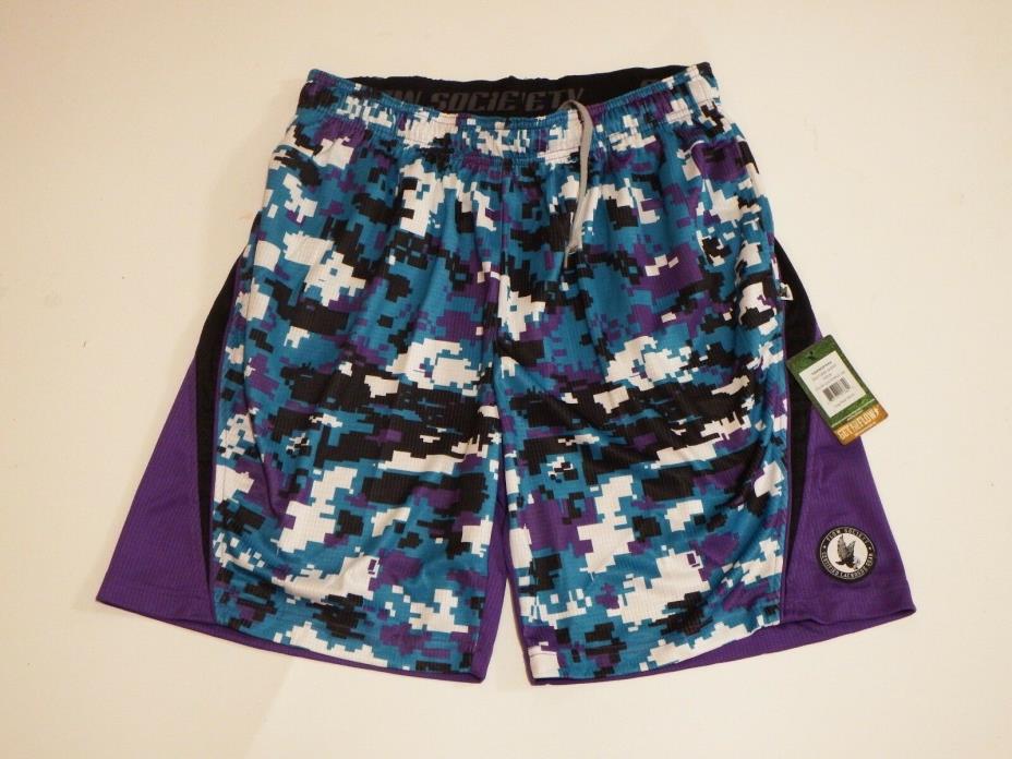 Small Digi Camo Mesh Athletic Shorts Purple Flow Society