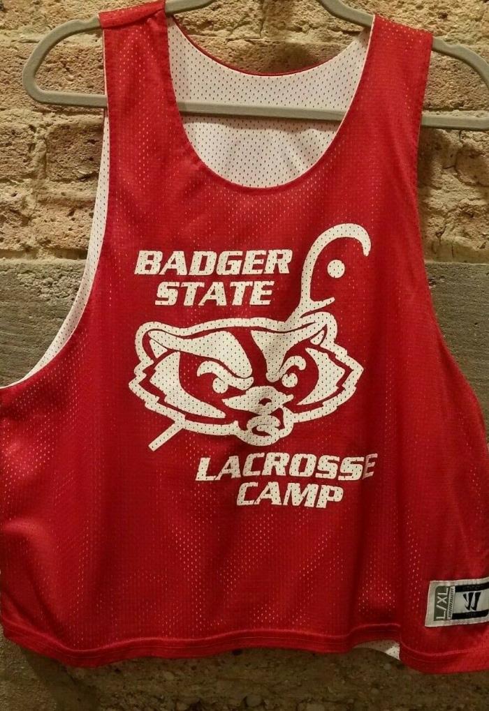 Badger State Youth Lacrosse Camp Red White Reversible Jersey L XL