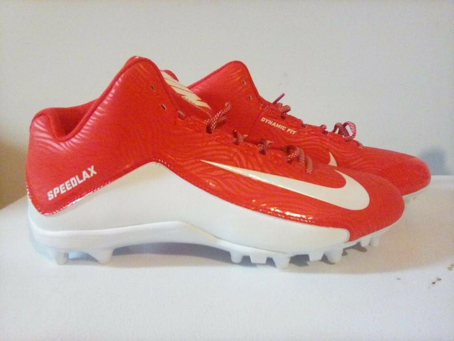 Nike Speedlax 5 807143-611 Men’s Lacrosse Cleat Challenge Red/White Sz 13 NEW!