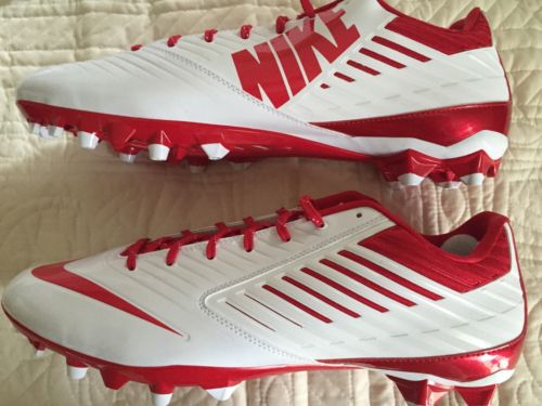 Nike Vapor Speed LAX Lacrosse/Football Cleats Men's Size 15 White/Red