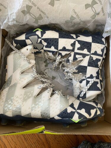 Under Armour UA Highlight MC Cleats White/Navy Size 8.5