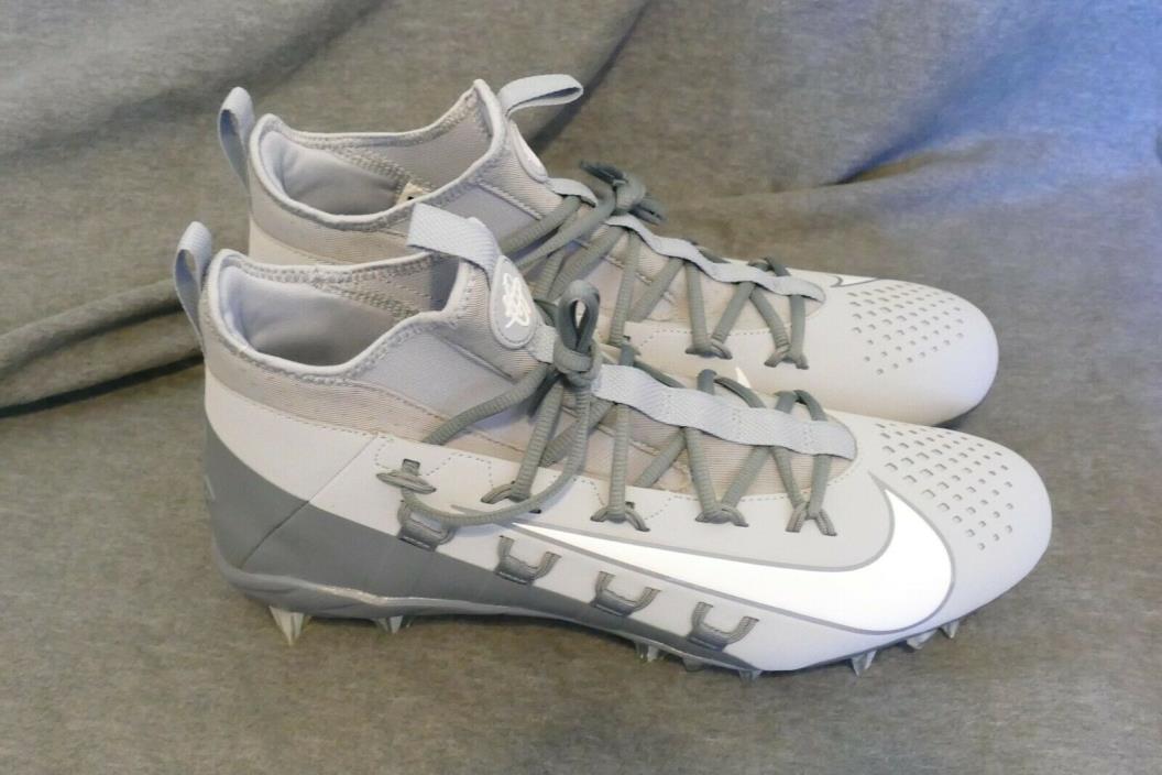 Nike Alpha Huarache 6 Elite Lax Lacrosse Football Cleats Size 14 Grey 880409-011