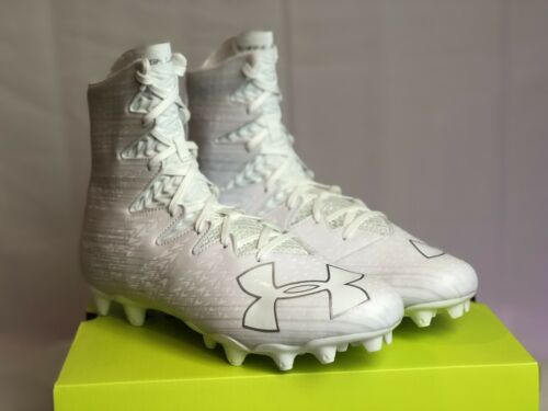 New Under Armour UA Highlight MC Football Lacrosse Cleats White Size 9.5