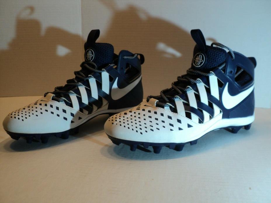 Nike Lacrosse  Huarache Cleats Sz 11 pre owned Navy And White