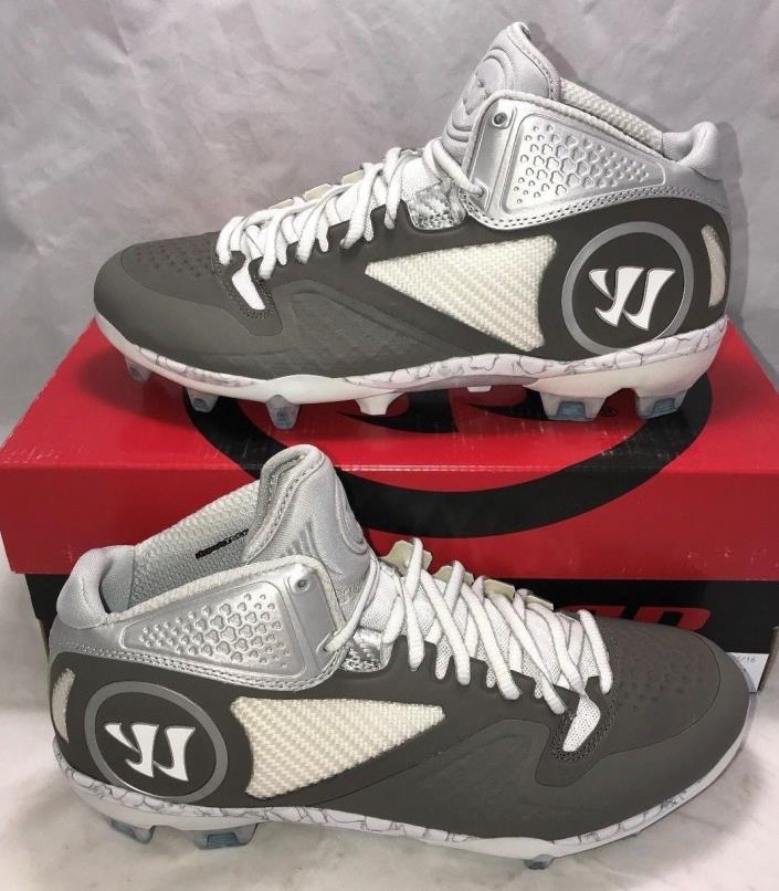 Warrior Adonis 2.0 Mens Size 12 Lacrosse Lax Cleats White Grey New $145