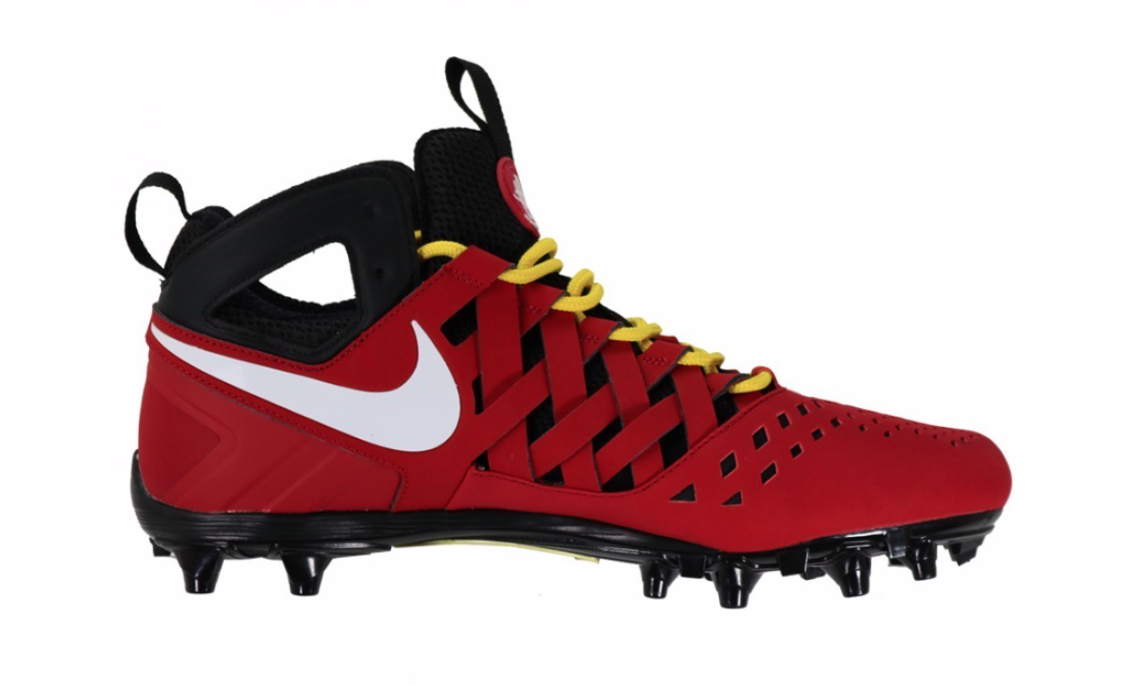 Nike Huarache V LAX LE Red-Black-White-Yellow Men's Lacrosse Cleats 9.5 (New)