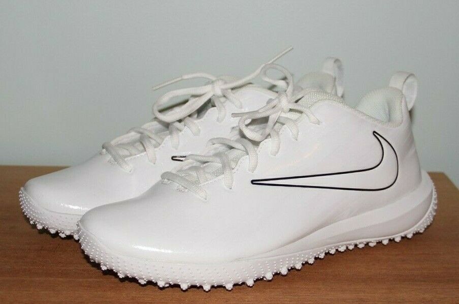 NEW Nike Vapor Varsity Men's Lax Lacrosse Turf Shoes WHITE 923492-110
