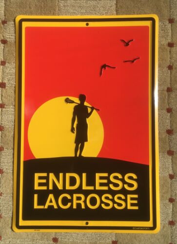Endless Lacrosse  Aluminum Sign Chalk Talk Sports Pre Owned Excellent Condition